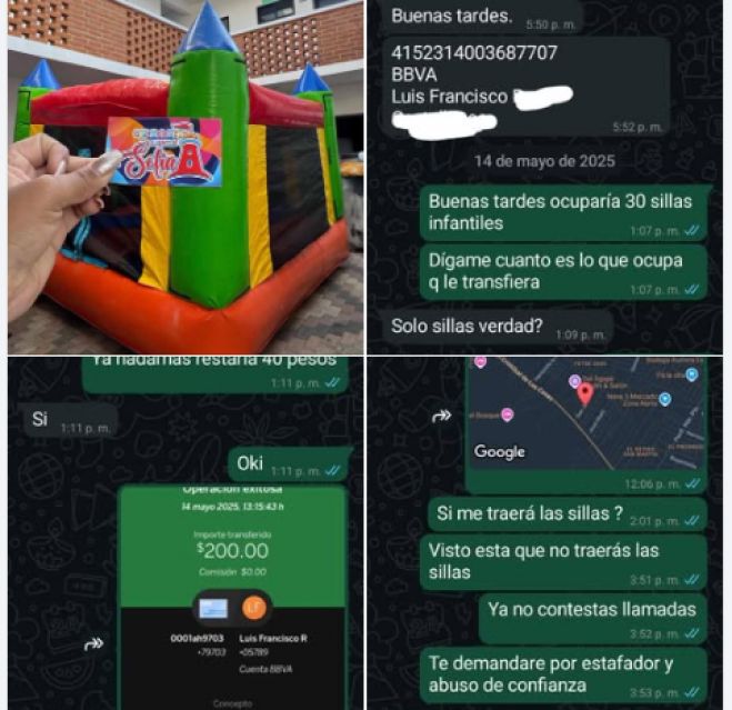 Denuncia Ciudadana: Incumplimiento por parte del negocio “Diversiones y Eventos Sofía”