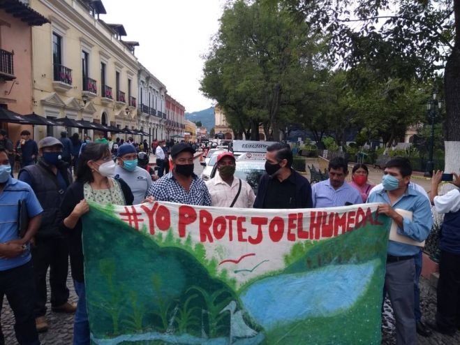 Ambientalistas se manifiestan en el centro de San Crist&oacute;bal