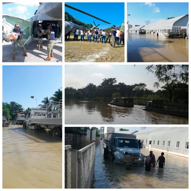 SE ACTIVA PLAN MARINA FASE DE AUXILIO ANTE AFECTACIONES EN ZONA NORTE DE CHIAPAS POR “ETA” Y FRENTE FRÍO 11