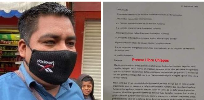 Amenazan a defensor de desplazados forzados