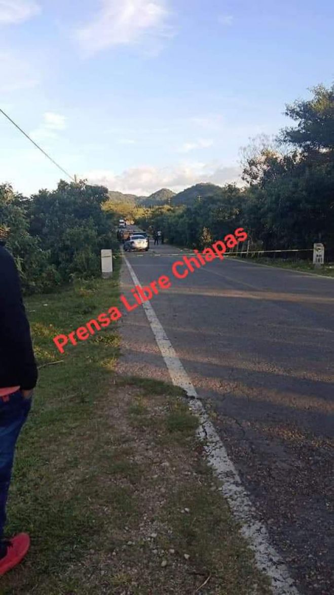 Se registró sobre la carretera de Las Rosas- Venustiano Carranza muy cerca del poblado de Aguacatenango