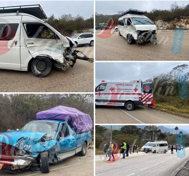 Catorce menores heridos en aparatoso accidente
