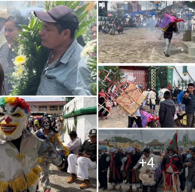 Cientos de visitantes llevan ofrendas a San Juan Bautista en Chamula
