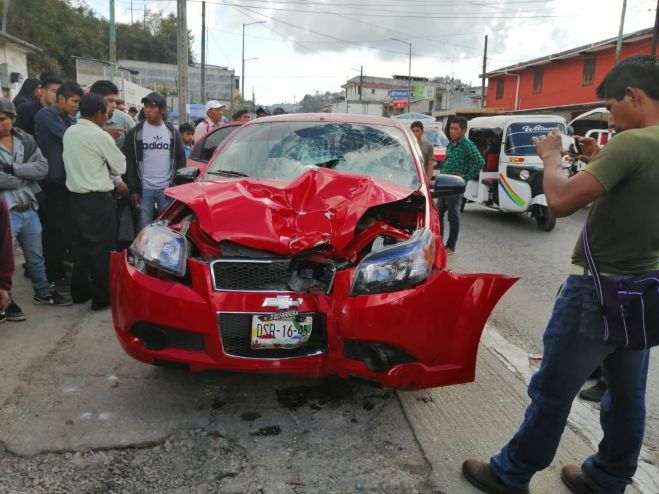 Detienen a sujeto por atropellar a motociclista en Oxchuc