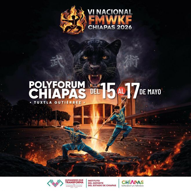 Chiapas recibirá el VI Nacional FMWKF 2026 con lo mejor del Wushu Kung Fu del país