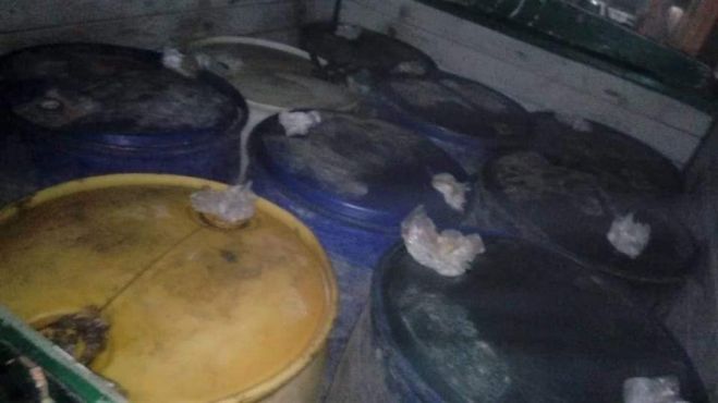 Aseguran mil 800 litros de gasolina de dudosa procedencia en Altamirano 