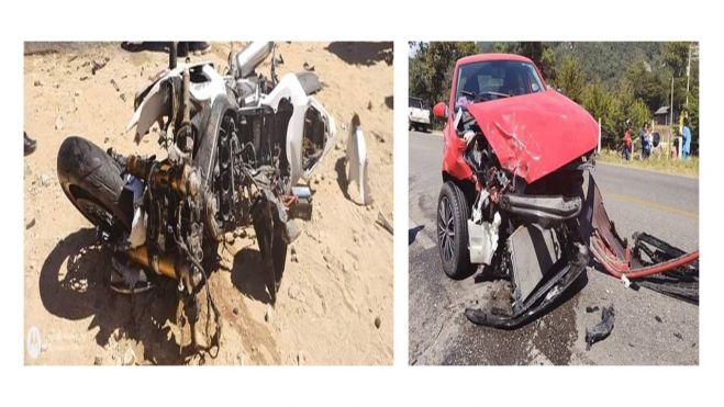 ACCIDENTE DEJA A UN MOTOCICLISTA GRAVEMENTE LESIONADO