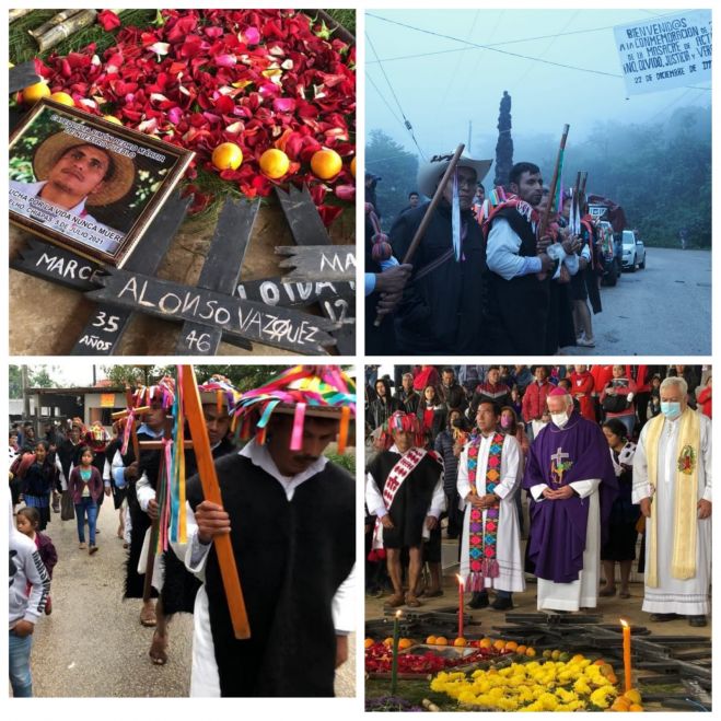 Marchan para conmemorar a las víctimas de la masacre de Acteal