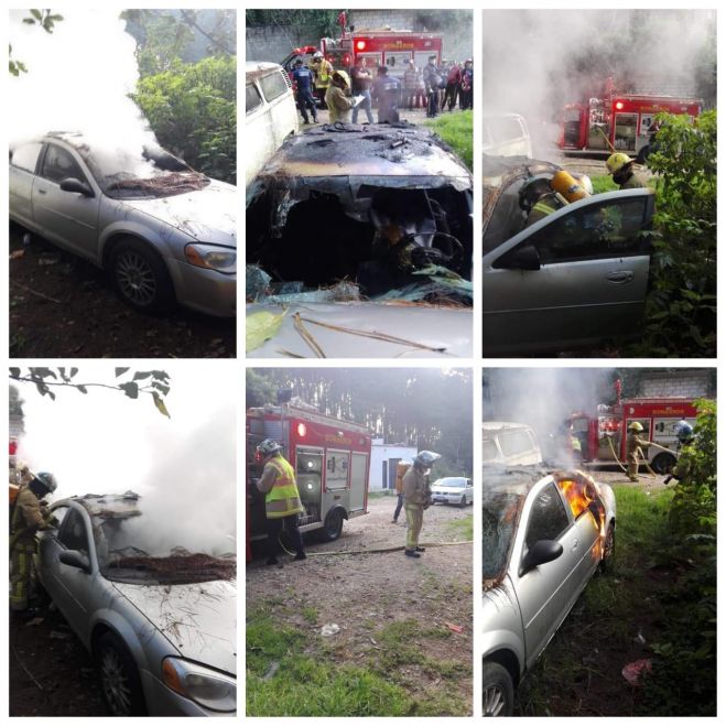 CRISIS NERVIOSA Y DA&Ntilde;OS MATERIALES DEJA INCENDIO VEH&Iacute;CULAR