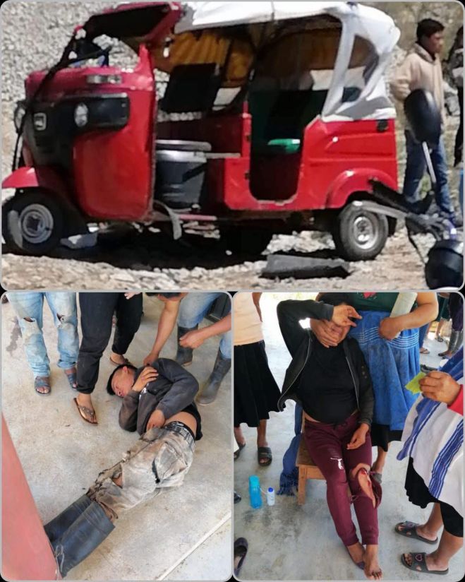 Vuelca mototaxi en San Juan Cancún