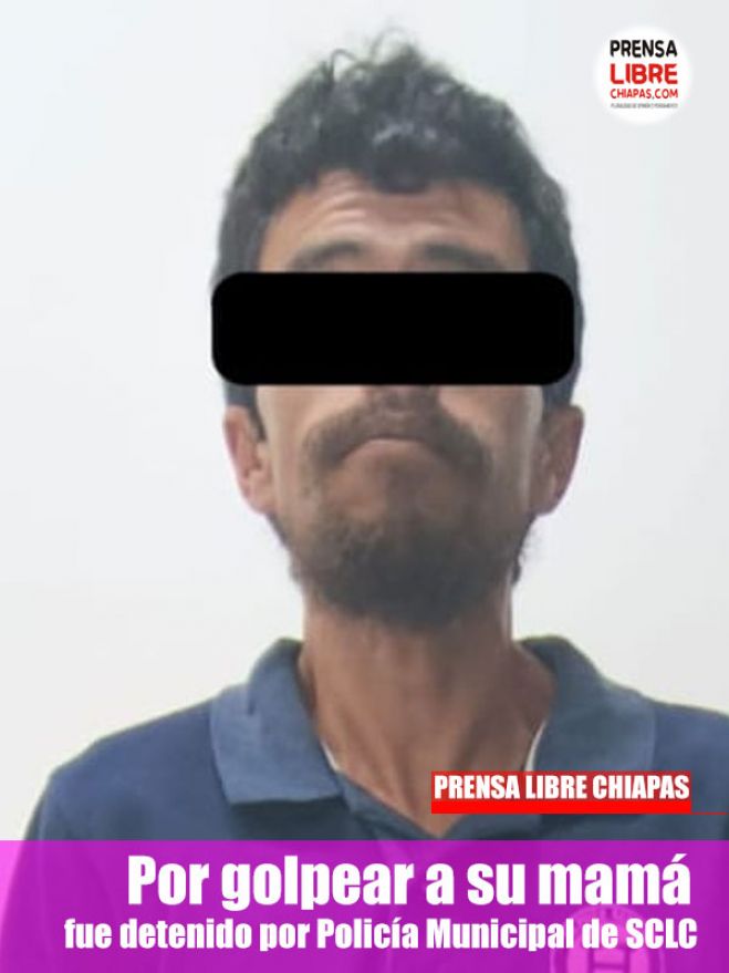 Por golpear a su mamá fue detenido por Policía Municipal de SCLC