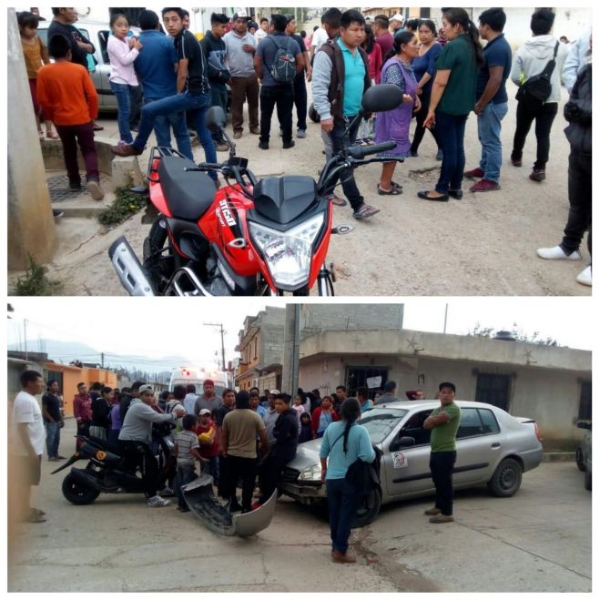 Accidente de tránsito deja un motociclista lesionado