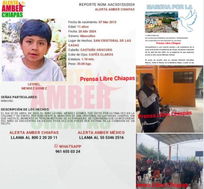 Marchar&aacute;n para exigir la aparici&oacute;n con vida del menor  "Leonel"