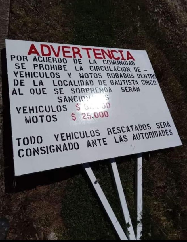 En Chamula serán castigados quienes conduzcan carros y motos robadas