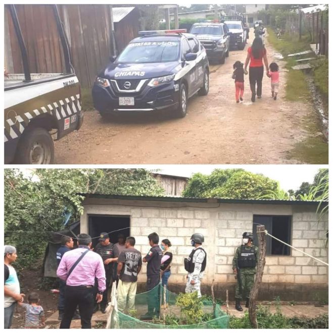 Elementos policiacos realizan patrullajes en Aldama y Chenalhó