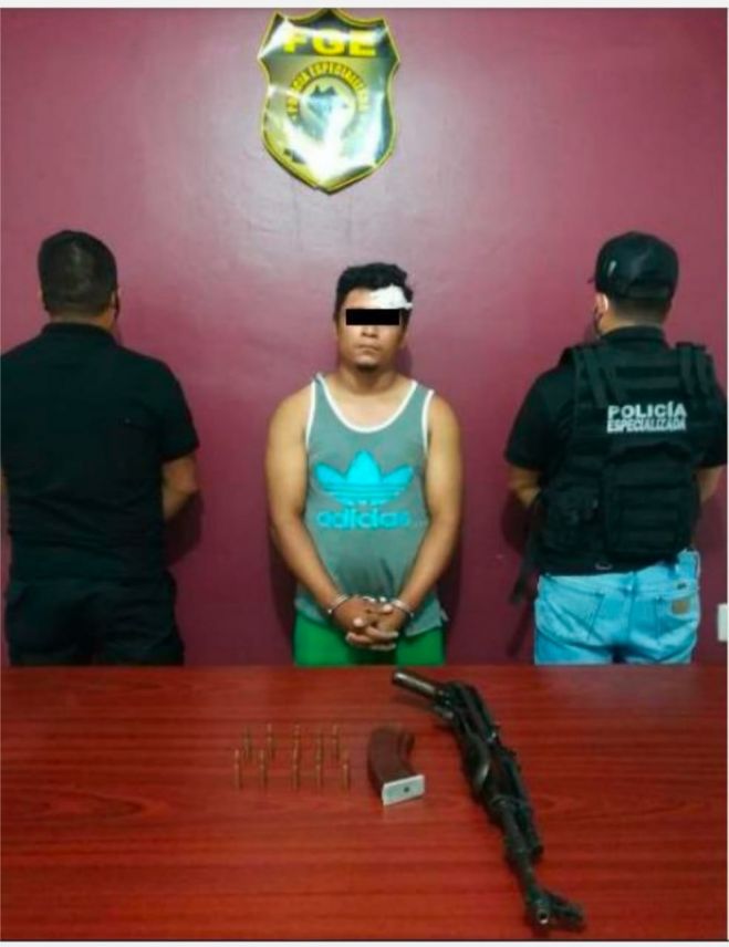 Detiene FGE a persona por portaci&oacute;n de arma de fuego en Jiquipilas