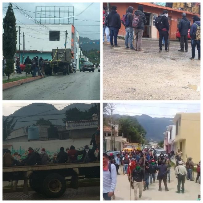 Personas con machetes y palos infunden miedo en la zona sur de San Crist&oacute;bal de Las Casas 