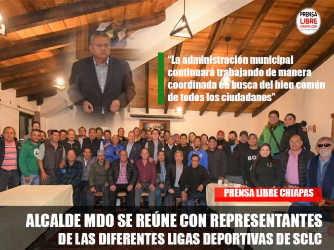 ALCALDE MDO SE REÚNE CON REPRESENTANTES DE LAS DIFERENTES LIGAS DEPORTIVAS DE SCLC