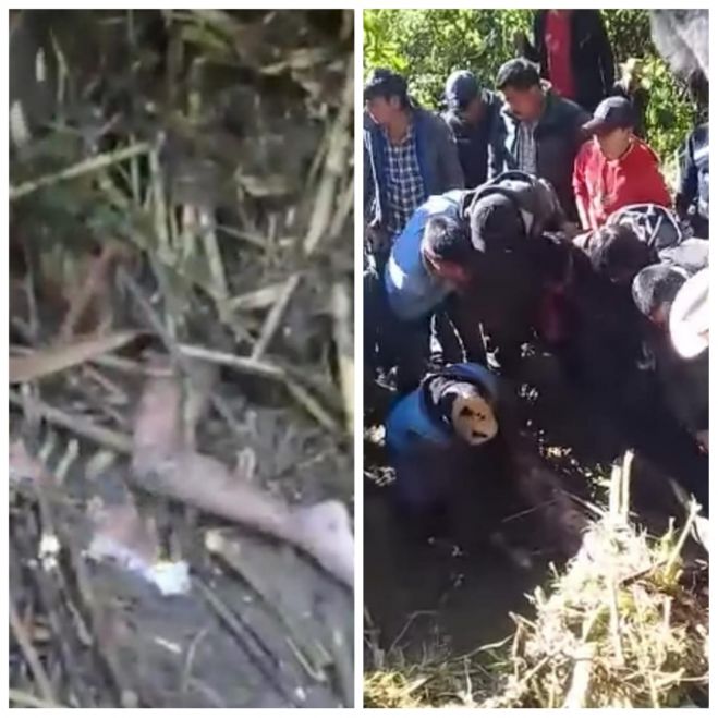 ENCUENTRAN CUERPOS DE DOS MENORES VÍCTIMAS DEL DESLAVE EN CHAMULA
