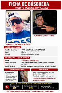 Buscan a hombre desaparecido tras arribar a Chiapas