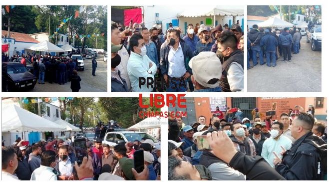 A pesar de la presencia policiaca, sindicalizados impiden restablecer el servicio de agua potable