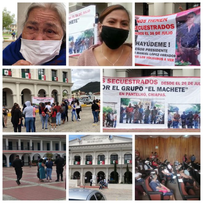 Familiares piden presentación con vida de los 21 retenidos en Pantelhó