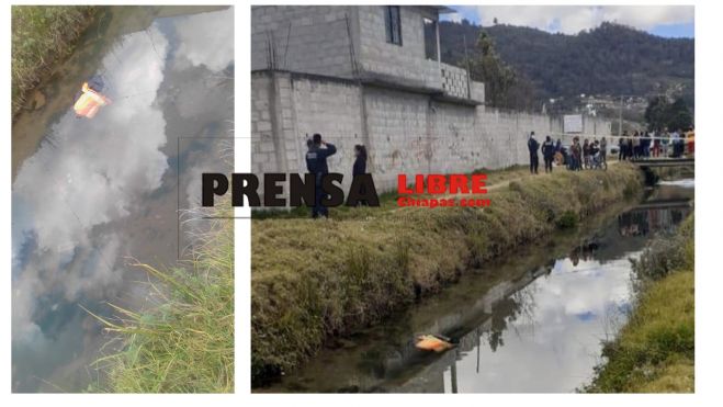 Policía municipal y protección civil rescatan cuerpo sin vida en río la Tibia