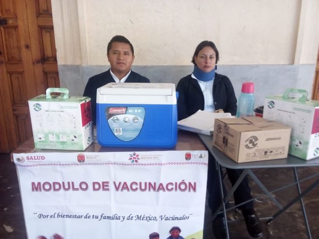 Instalan puestos de vacunaci&oacute;n contra la influenza en San Crist&oacute;bal de Las Casas