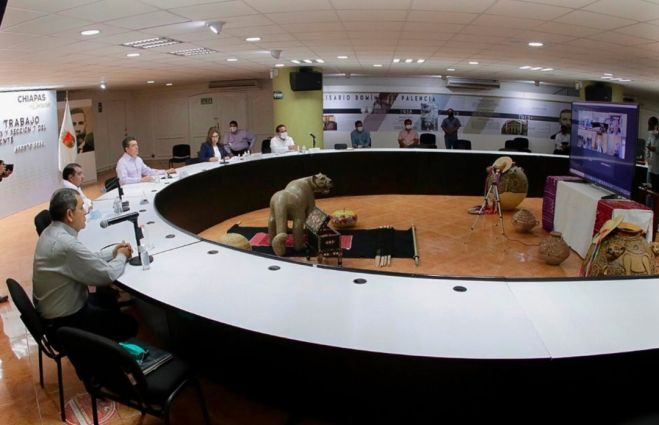 Encabezan Rutilio Escandón y Esteban Moctezuma reunión virtual con Sección 7 del SNTE-CNTE