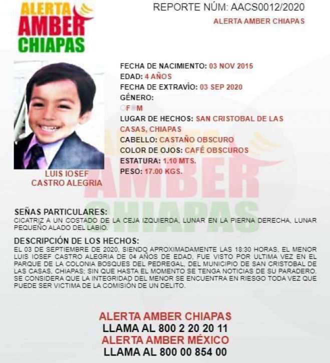 Desparece niño de 4 años en San Cristóbal