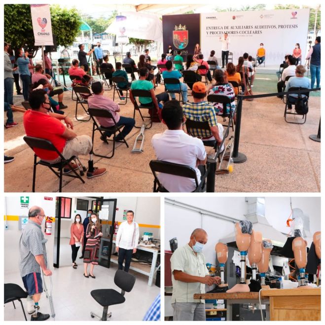 ENTREGA RUTILIO ESCAND&Oacute;N PR&Oacute;TESIS, AUXILIARES AUDITIVOS Y PROCESADORES COCLEARES