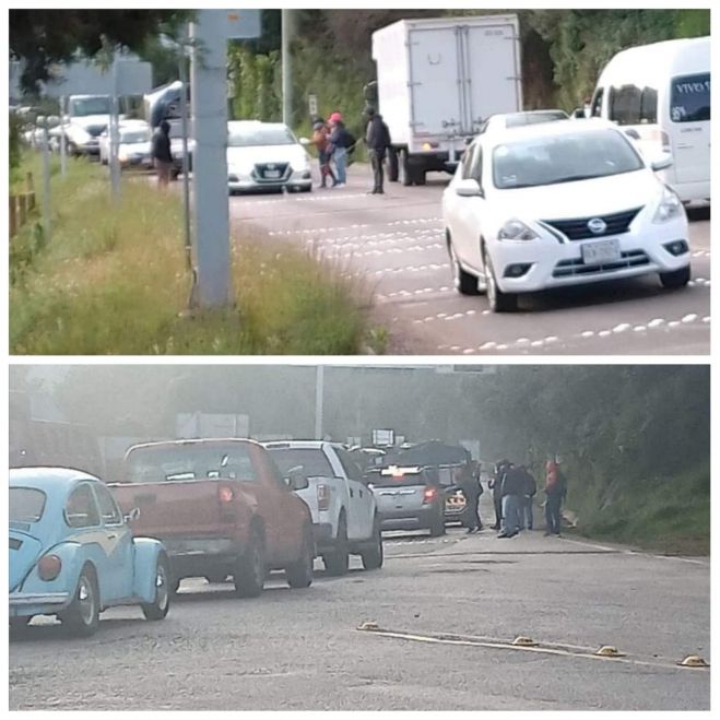 Egresados de normales realizan bloqueo-boteo