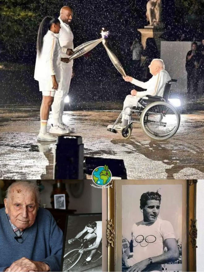 Atleta Charles Coste, entregó el fuego olímpico